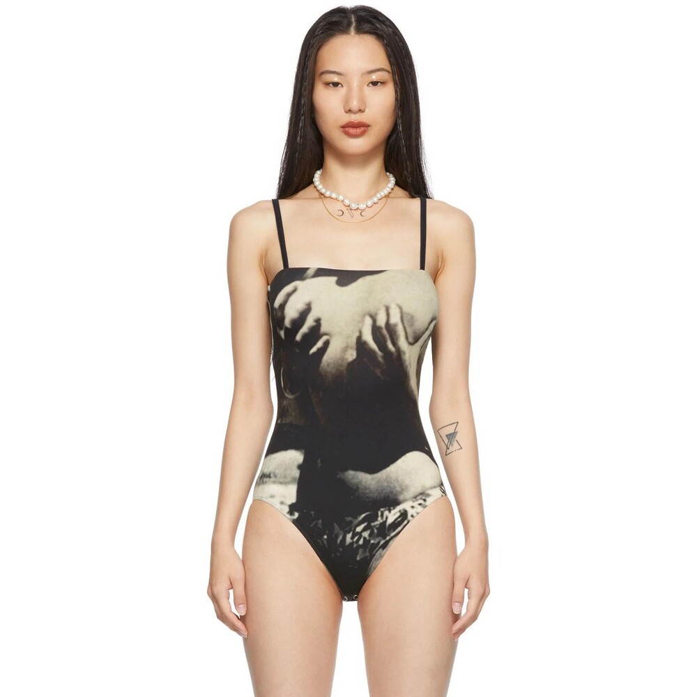 ELLISS Grab My Body Too Bodysuit US S EU 36 Womens Gray Black $190